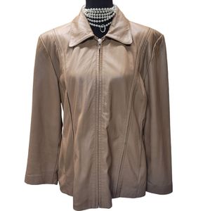Vintage Jacqueline Ferrar Tan Leather Jacket